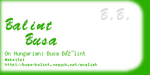 balint busa business card